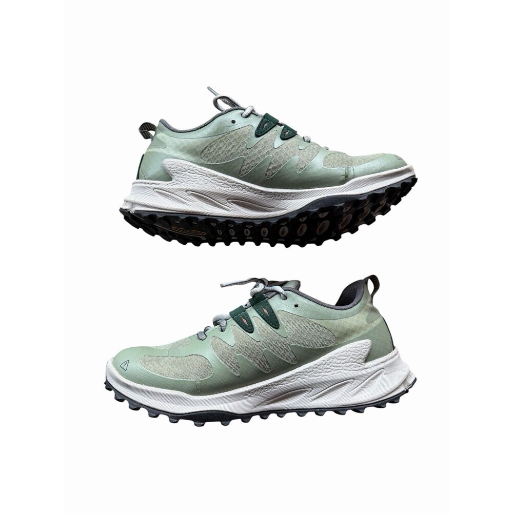 KEEN Women's 7 1028048 Zionic Waterproof Hiking Shoes Desert Sage/Ember Glow